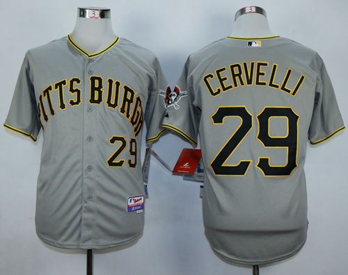 Pirates #29 Francisco Cervelli Grey Cool Base Stitched MLB Jersey - Click Image to Close